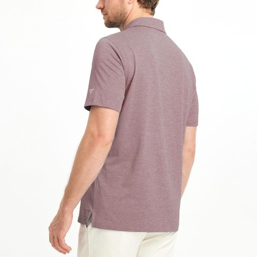 M MAELREG Golf Shirts for Men - Moisture-Wicking Performance Polo | Short Sleeve Heather Jacquard