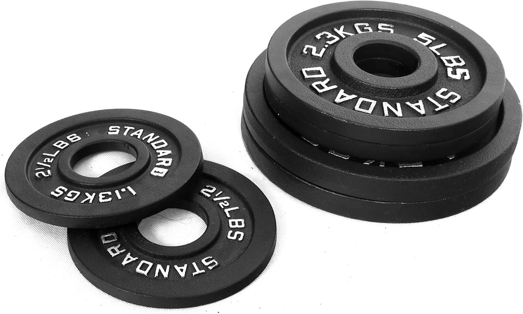Signature Fitness Olympic 2-Inch Cast Iron Weight Plate - Ideal for Strength Training & Weightlifting