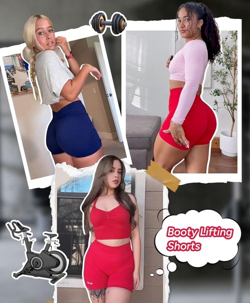 BRXL Scrunch Butt Lifting Shorts - Seamless High Waist 5" Compression Spandex for Women | Gym Workout