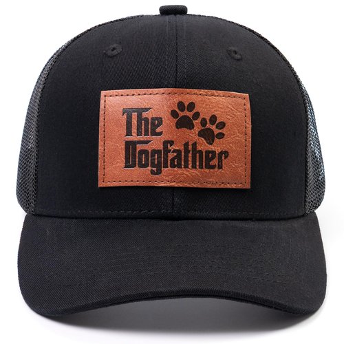 68LDROOTER The Dogfather Trucker Hat for Men, Best Dog Dad Gifts, Adjustable Mesh Back Baseball Cap, Idea (US, Alpha, One Size, The Dog Father)