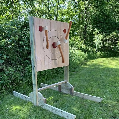 THRWCLUB Throwing Axe, 3 Pack 14.5" Throwing Hatchet with High Carbon Steel & Wooden Handle, Great for Axe Throwiing Game, Competition and Recreation, Gift for Men