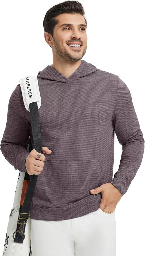M MAELREG Men's Fleece Pullover Hoodie - Lightweight Athletic Sweatshirt with Kangaroo Pocket