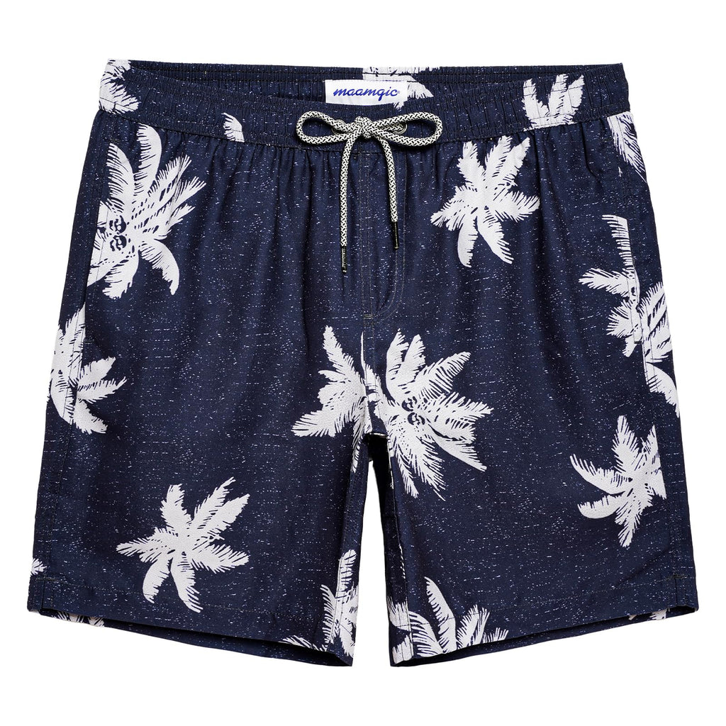 maamgic Mens Swim Trunks Quick Dry Swim Shorts with Mesh Lining Funny Swimwear Bathing Suits 7inch Bird Black XX-Large