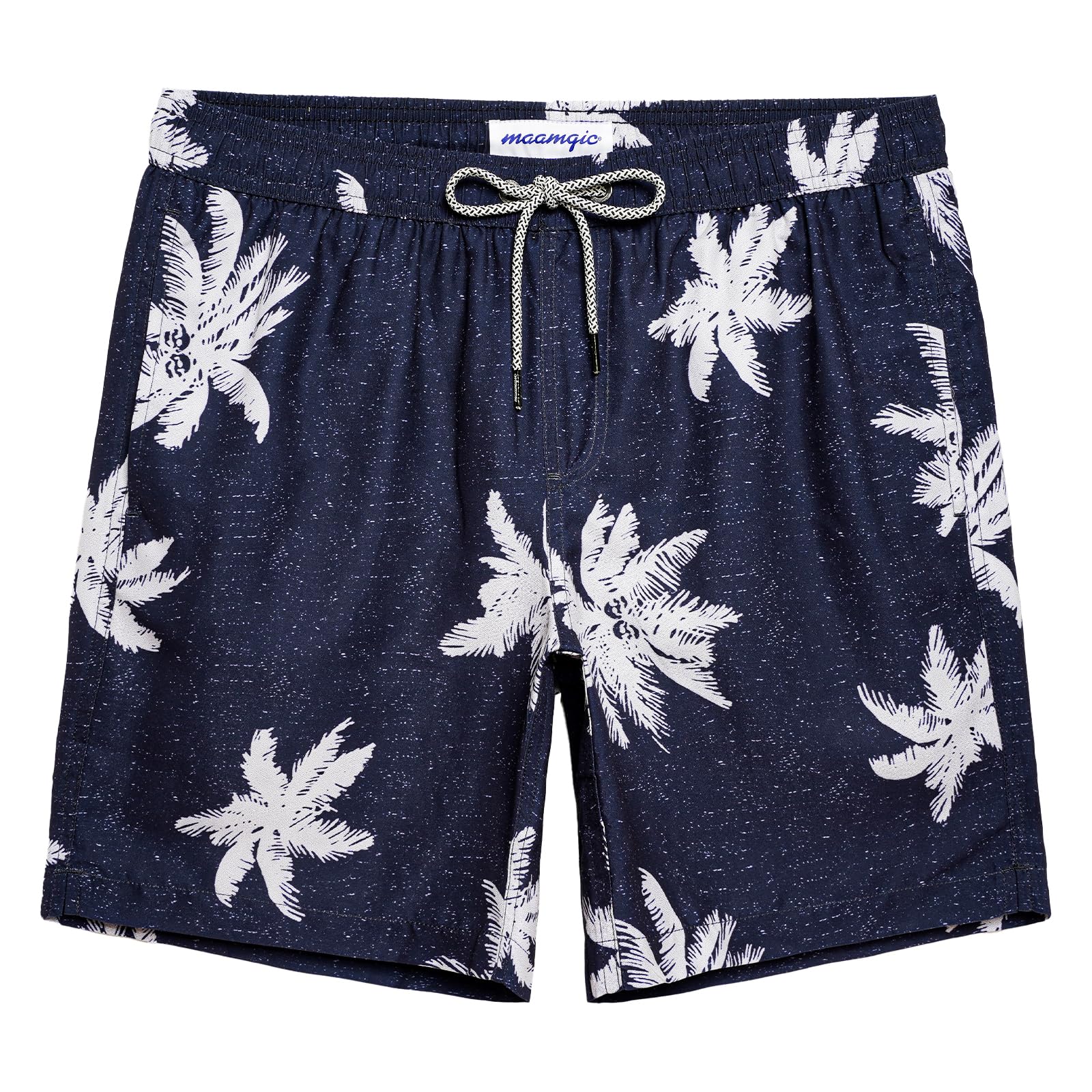 maamgic Mens Swim Trunks Quick Dry Swim Shorts with Mesh Lining Funny Swimwear Bathing Suits 7inch Bird Black XX-Large