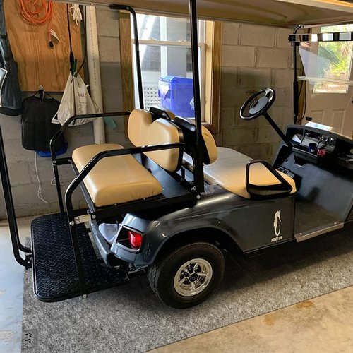 10L0L Golf Cart Premium Garage Floor Mat-Waterproof Anti-Slip Thickened Mat for Golf Cart Motorcycle Mower ATV UTV Parking Mat-106in x 59in