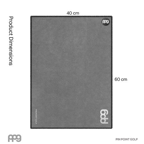 PPG Magnetic Golf Towel, Dark Gray | Premium Microfiber Golf Towel with Absorbent Waffle Pockets | Strong Magnet for Strong Connection to Golf Carts or Clubs | 24” x 16”