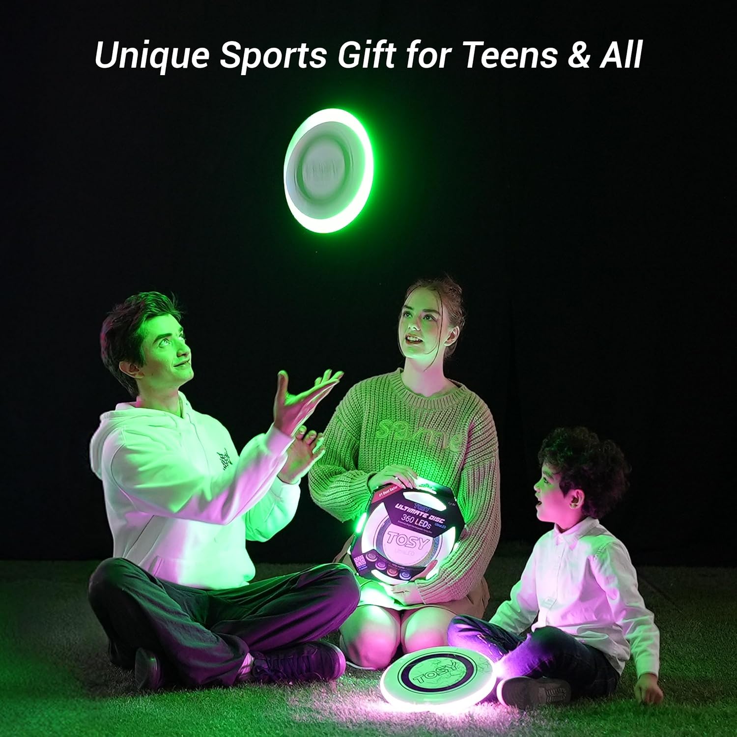 TOSY Flying Disc - Super Bright RGB LED Light-Up Toy | Rechargeable & Waterproof, Perfect for Kids & Adults