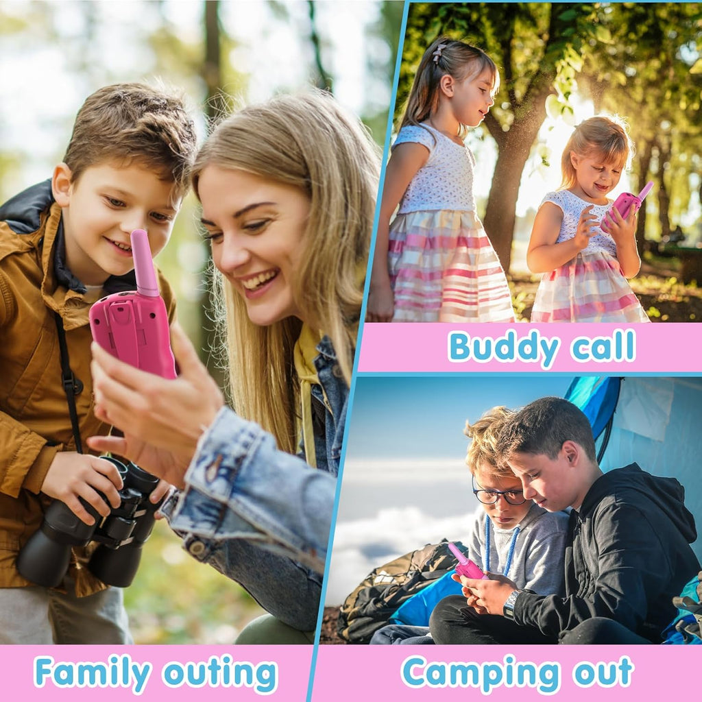 Selieve Walkie Talkies for Kids - 22 Channels, 2-Way Radio with Backlit LCD Flashlight | 3-Mile Range for Outdoor Adventures