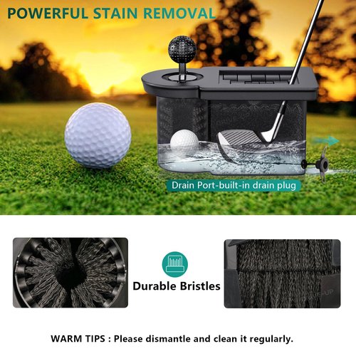 DRIVE UP Universal Golf Cart Ball Washer and Club Cleaner Kit, Golf Ball Cleaner and Club Head Washer, Suitable for Club Car, EZGO, Yamaha Gas and Electric Golf Carts, OEM 603836