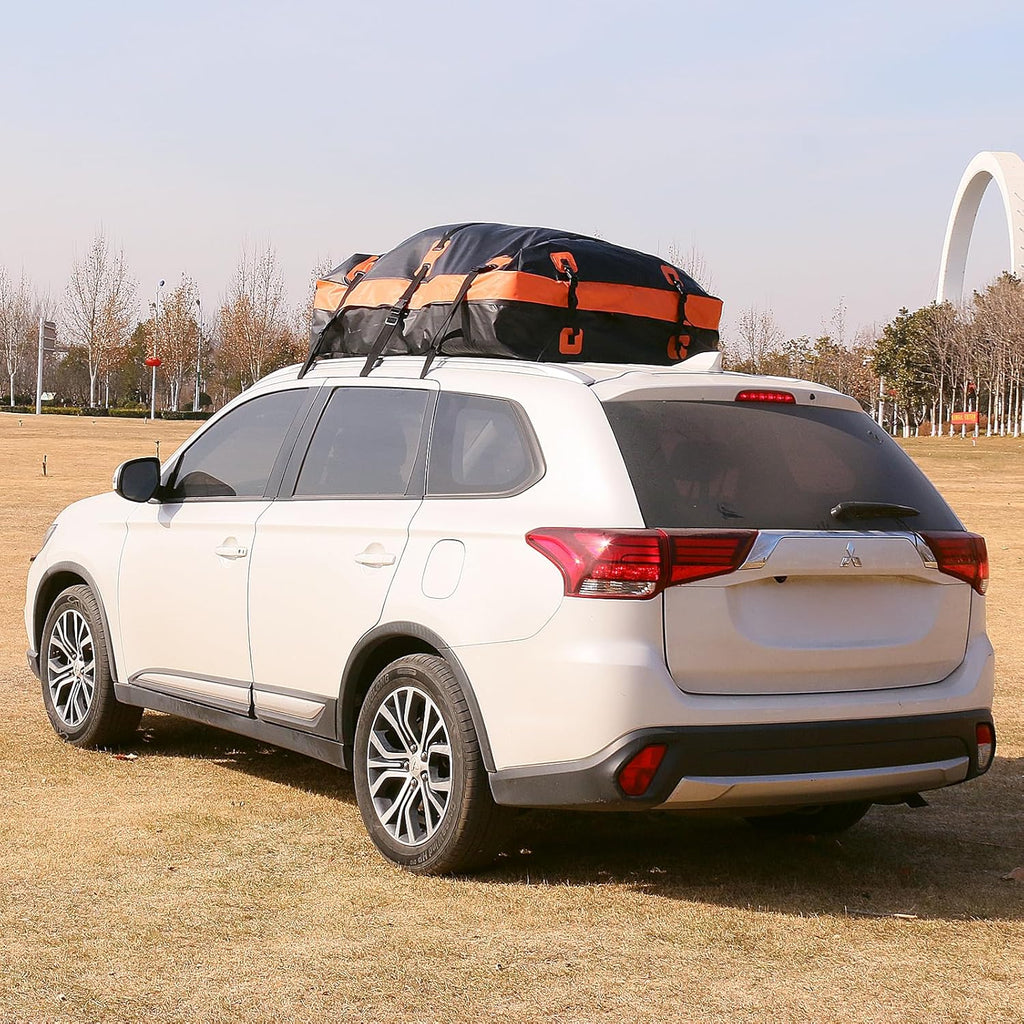 Skiennix 21 Cubic Feet Rooftop Cargo Carrier Bag - 100% Waterproof Heavy Duty with Anti-Slip Mat & Accessories