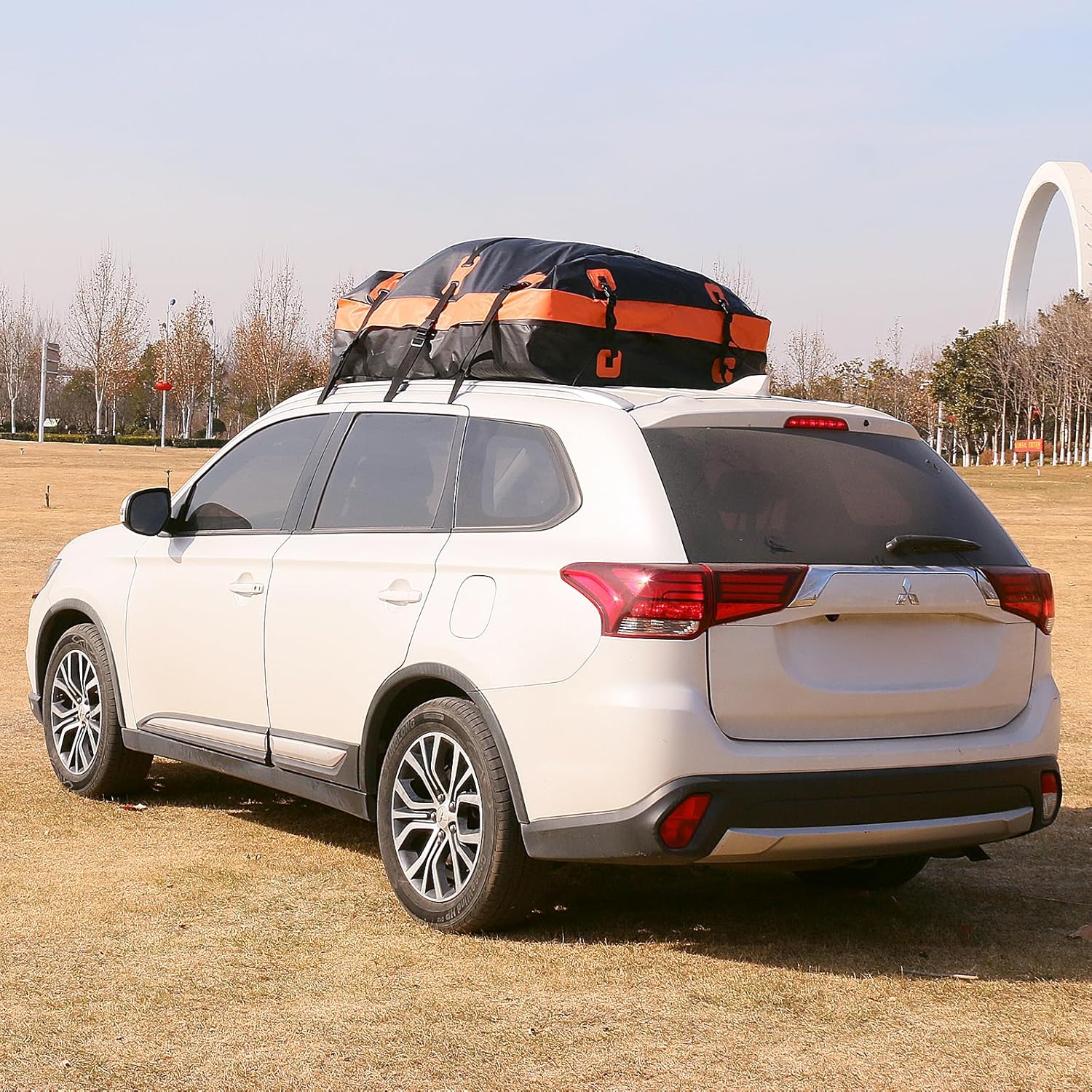 Skiennix 21 Cubic Feet Rooftop Cargo Carrier Bag - 100% Waterproof Heavy Duty with Anti-Slip Mat & Accessories