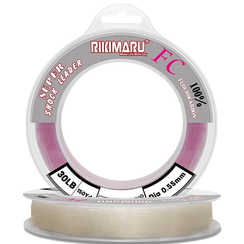 FC 100% Fluorocarbon Leader Material 50 Yards 100lb - Clear, Shock Resistant