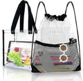 Clear Drawstring Bags by [Brand Name] | Stadium Approved Transparent Tote Bags - 2 Pack for Concerts & Events