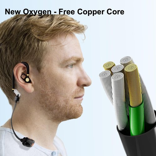 HAOO 3 Pack Air Acoustic Tube Walkie Talkie Headset, Adjustable Type-C Earpiece for Sinorise and Airotalk Mini Walkie Talkie