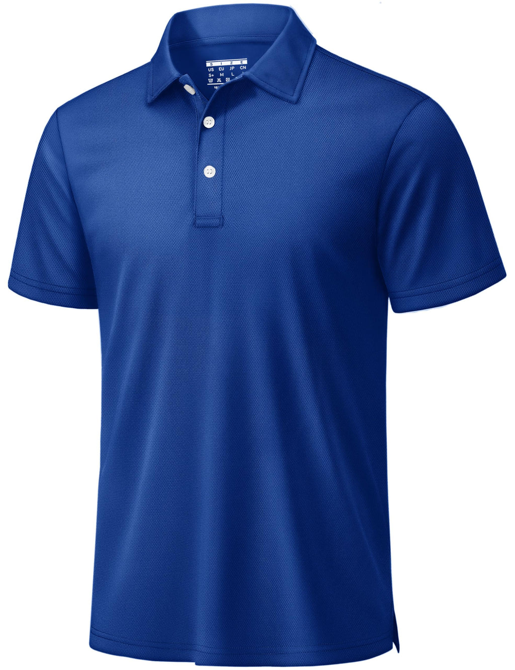 TACVASEN Mens Golf Shirt Dry Fit Mens Polo Shirts Short Sleeve Performance Golf Polos for Men with Collar Work Shirts Dark Blue, S