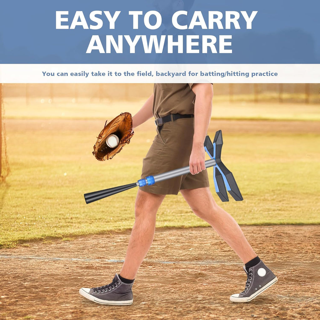Skiennix Baseball Tee - Adjustable Batting Tee with 5.8 LB Base | Height 24"-45" for Training