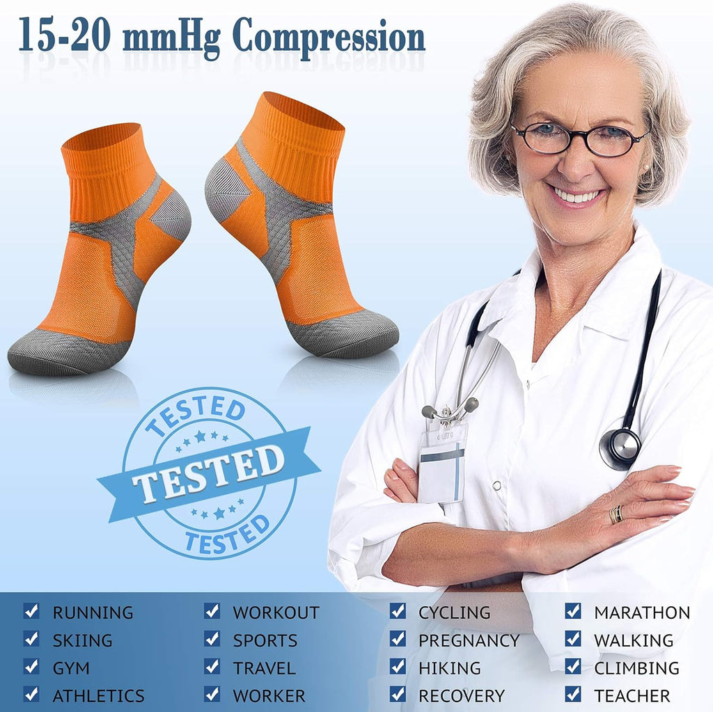CHARMKING Compression Socks - 15-20 mmHg Circulation Support for Athletes & Daily Wear | Unisex