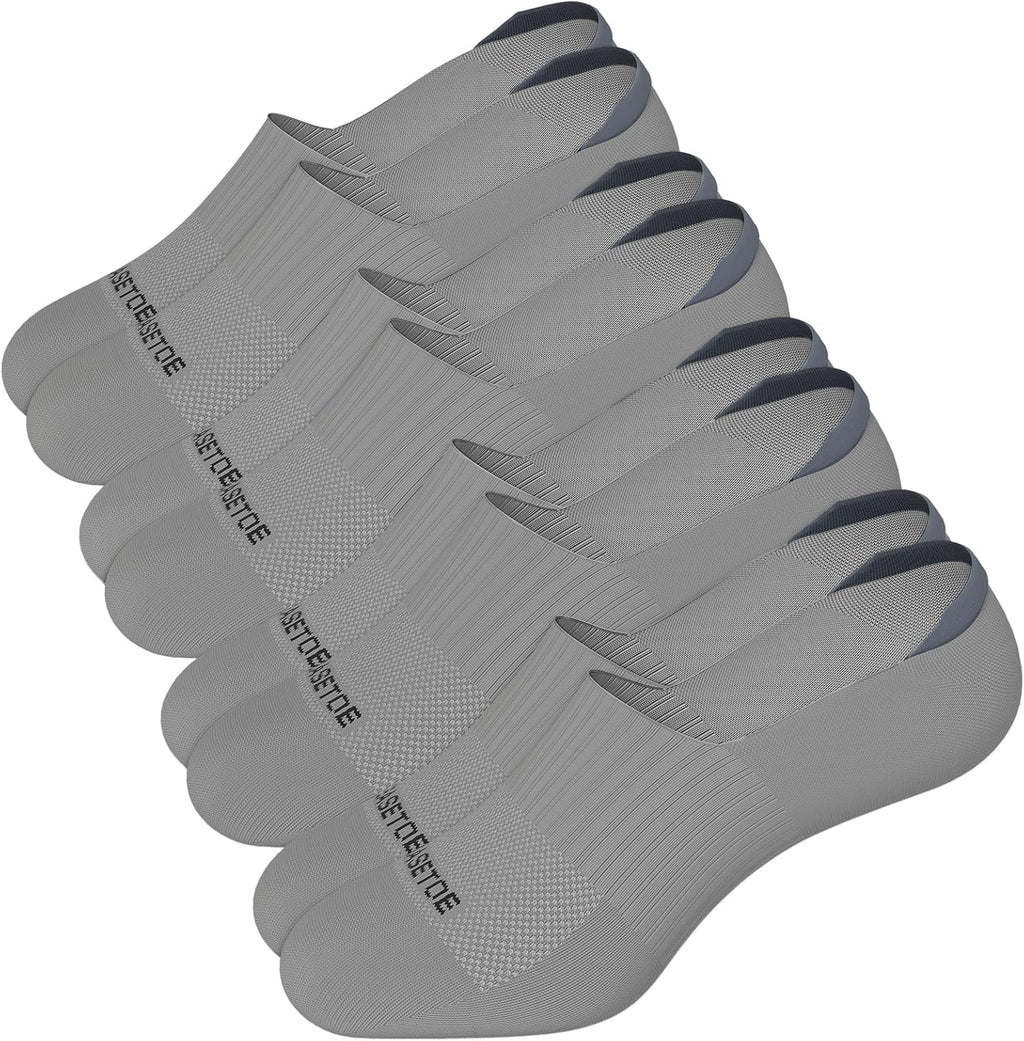Skiennix No Show Socks for Women - 77% Cotton Non-Slip Invisible Low Cut Liners | 4/8 Pairs