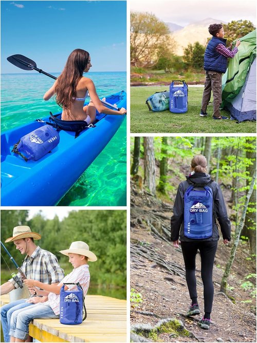 HEETA Waterproof Dry Bag - Lightweight Roll Top Storage for Travel, Swimming & Kayaking | 5L-40L Sizes