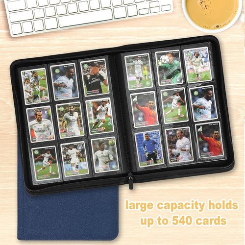 GERMUN Trading Card Binder - Premium 9 Pocket Album for 540 Cards | Double-Sided MTG & TCG Storage (Blue)