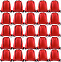 KUUQA 25Pcs Red Drawstring Backpack Bags, Gym Sport Traveling Backpack, Red