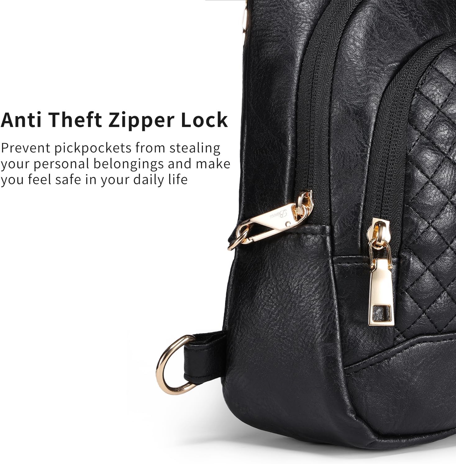 Skiennix Crossbody Bag for Women - Anti-Theft Sling Handbag with Zipper Lock | Vegan Leather, RFID Blocking