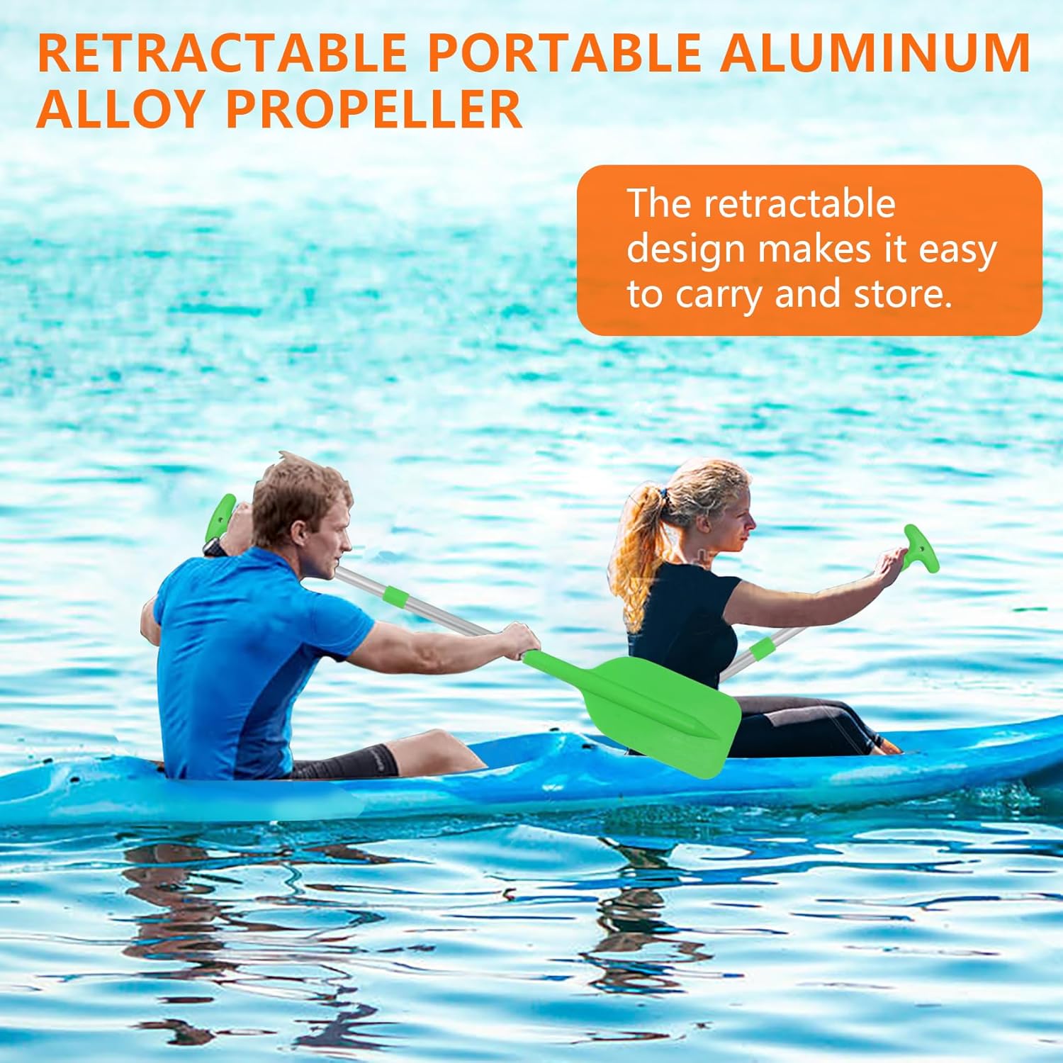 Skiennix Telescoping Boat Paddle - Collapsible Oar with Anti-Slip Grip | 2-Pack for Kids & Adults