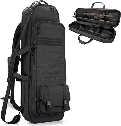 GOBUROS Tactical Rifle Bag - Padded Soft Case for 36” Rifles with 3 Magazine Holders & Molle System