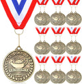 Quelay 20 Pcs Gold Award Medals - 2'' Winner Medals with Neck Ribbons for Competitions & Tournaments
