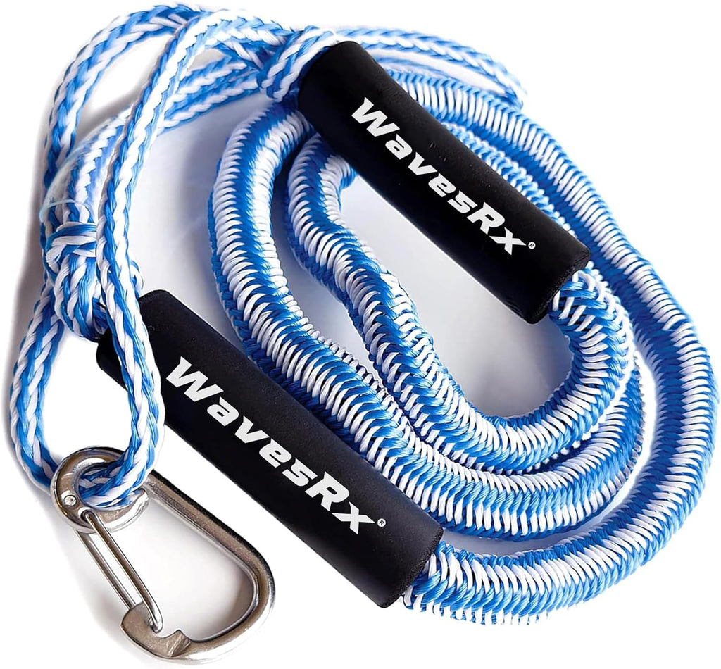 WAVESRX DockingPal - Premium Bungee Dock Line for Boats & PWC | Shock-Absorbing Elastic Mooring Rope for Safe Docking