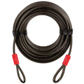 EVEREST FITNESS Heavy Duty Bike Lock Cable for Security - 76cm Long x 6mm - Universal Anti Theft Steel Bicycle Loop Cable - Compatible with All Bike Locks