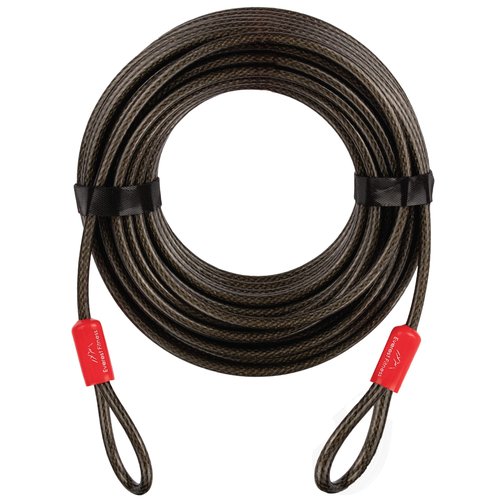 EVEREST FITNESS Heavy Duty Bike Lock Cable for Security - 76cm Long x 6mm - Universal Anti Theft Steel Bicycle Loop Cable - Compatible with All Bike Locks