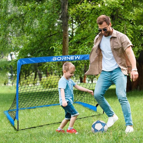 Kids Soccer Goal Set by [Brand Name] - Portable 6x4 & 4x3 Ft Training Nets for Ages 3-16