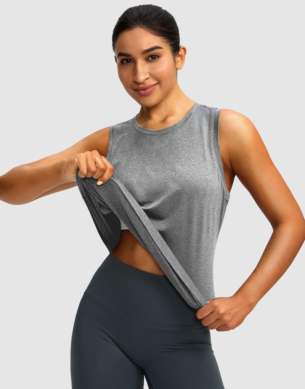 Skiennix Women's Racerback Workout Tank Top - Sleeveless Loose Fit Yoga & Running Shirt
