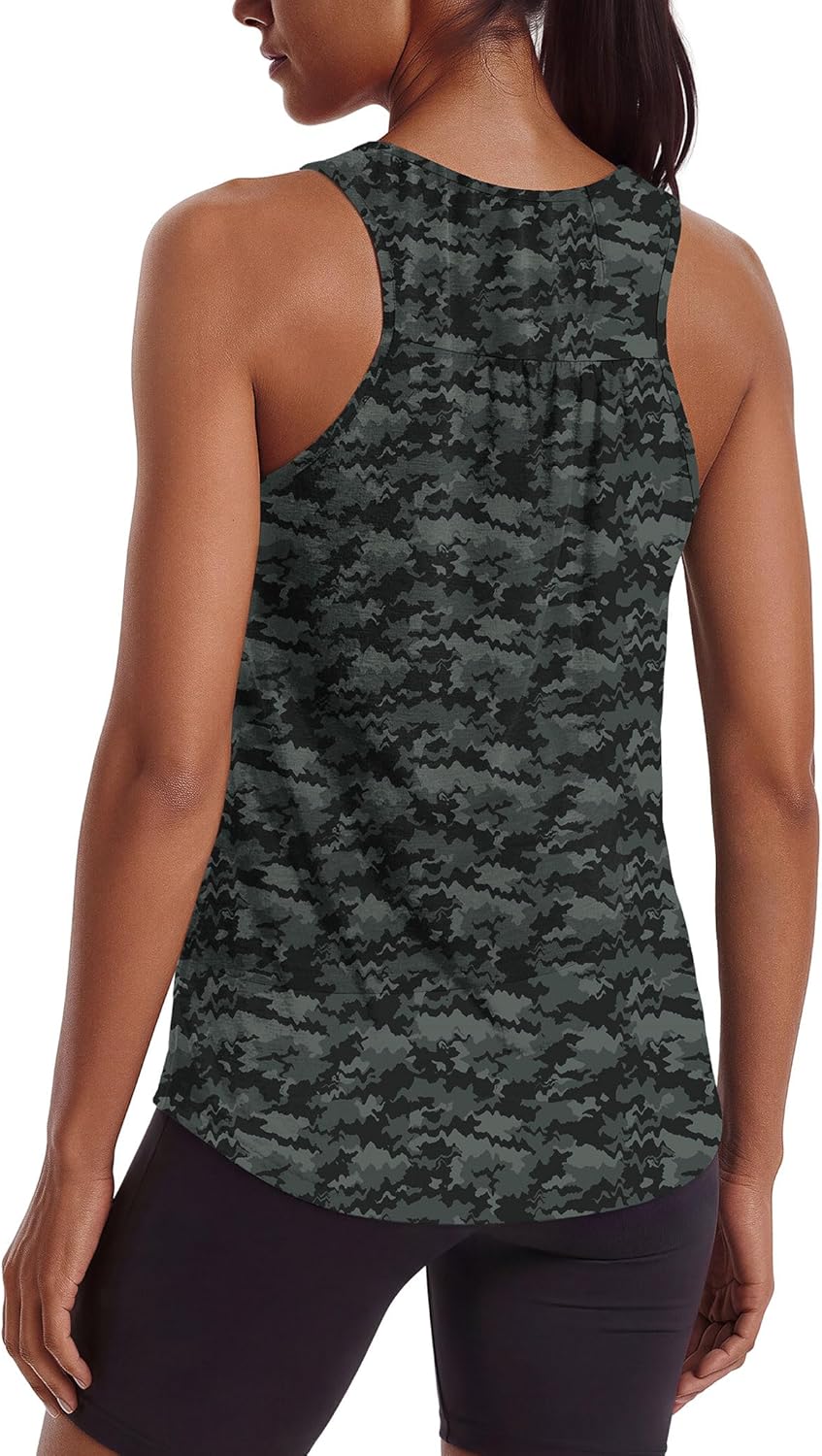 PINSPARK Workout Tank Tops for Women - Lightweight Sleeveless Racerback Yoga & Gym Shirts | S-3XL