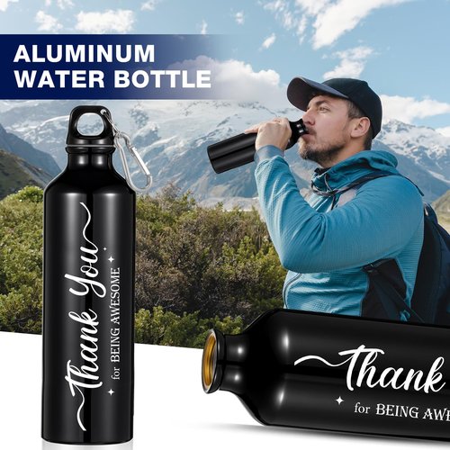 Zhehao 10 Pcs Employee Appreciation Gifts Thank You Water Bottle Gifts for Staff Coworker Lightweight Reusable Leakproof Sports Water Bottle(25 oz)
