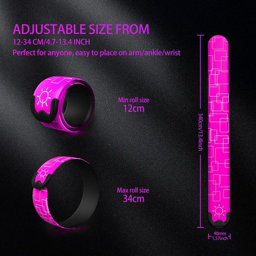 2 Pack LED Armband - Rechargeable Running Lights with Reflective Gear, High Visibility LED Wristband Lights