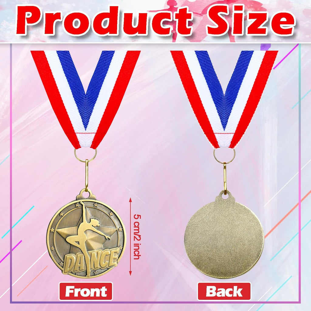 Quelay 30 Pcs Gold Award Medals - 2'' Winner Medals with Neck Ribbons for Tournaments & Competitions