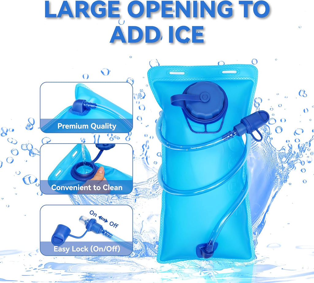 XBT Hydration Pack - Lightweight 2L Water Bladder Running Vest | Adjustable, Breathable, Reflective for Hiking & Cycling