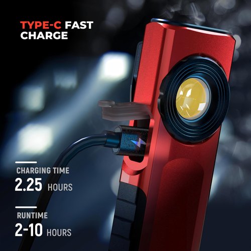 Anhay Rechargeable Flashlights 1500 Lumens EDC Flat Flashlight with 8 Modes, Pocket Flashights Waterproof, Magnetic Small Flashlights Powerful for Checking, Working, Camping, USB-C Charging