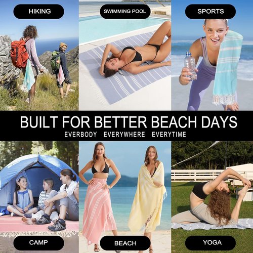 Antfuny Beach Towel - Sand-Resistant Design for Ultimate Comfort | Quick-Dry, Lightweight