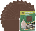 OAZ Nylon Repair Patches - 15 Self-Adhesive Waterproof Fabric Patches for Tents & Clothing | Brown 3.5 x 4.7 Inch