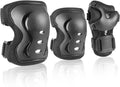 JBM Protective Gear Set - Knee Pads, Elbow Pads & Wrist Guards for Skateboarding, Cycling & BMX