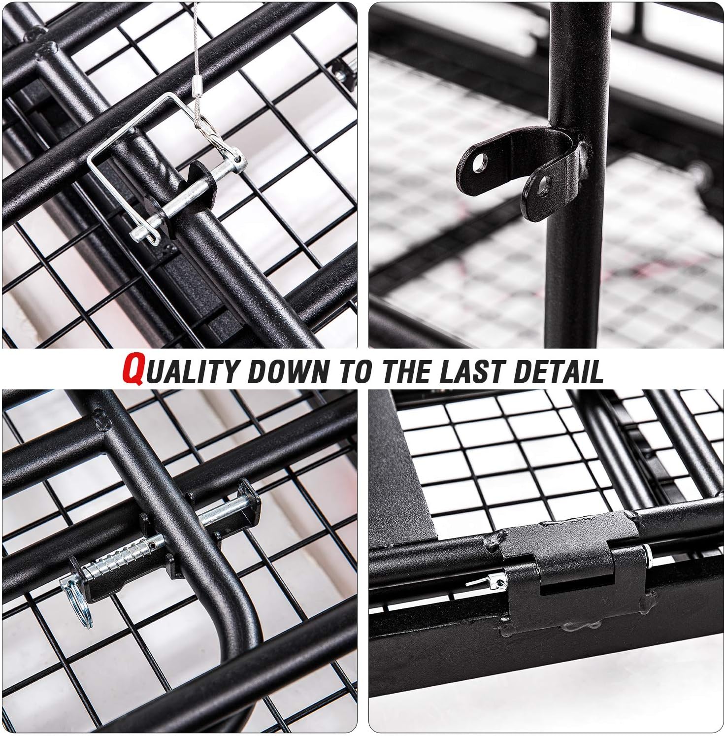 Steel Cargo Carrier Rack by Hitch Mount Basket | Foldable Design for 2-Inch Trailer Hitches