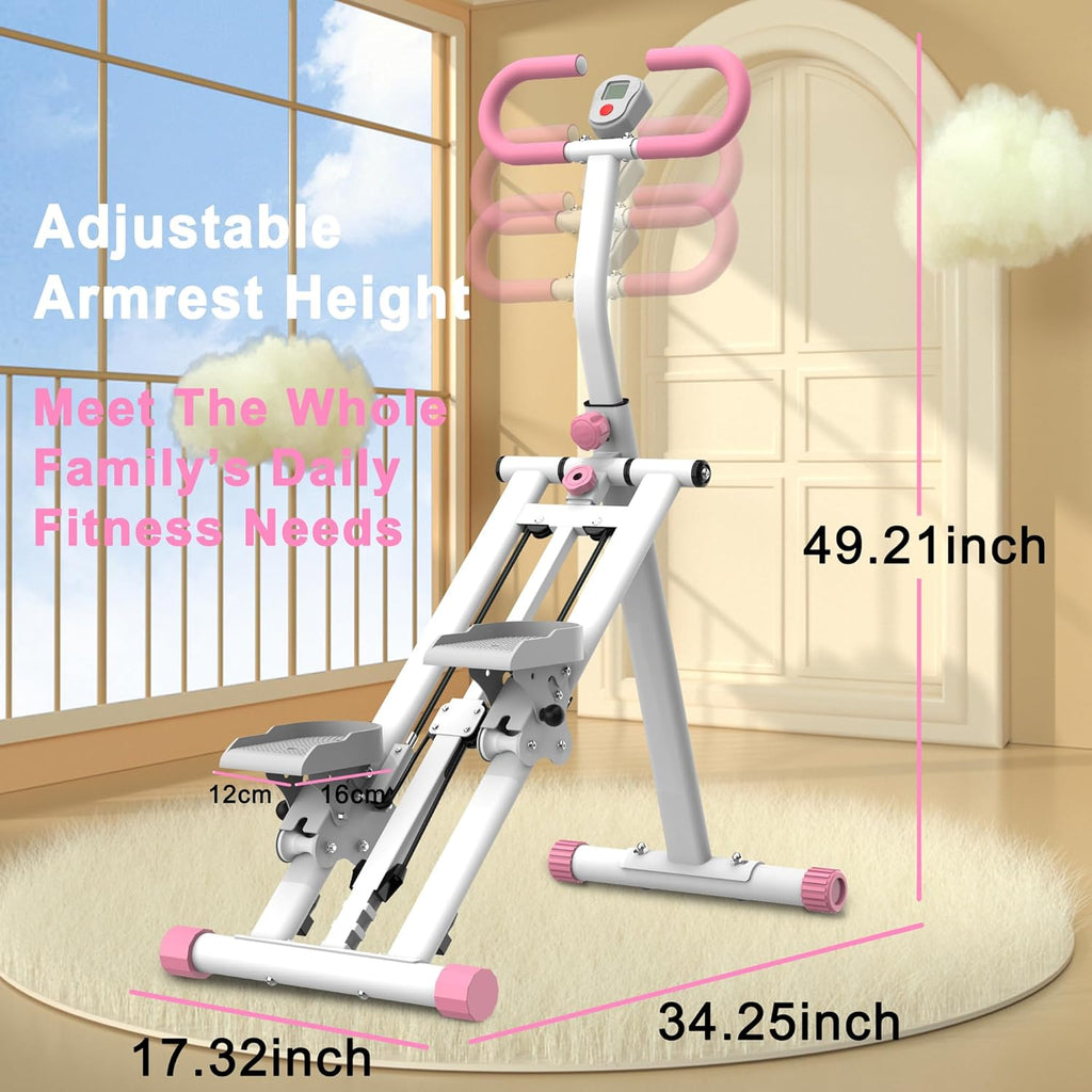 Vertical Climber Machine by [Brand Name] - Full-Body Stair Stepper for Home Use | 265lbs Capacity, Adjustable Handlebar