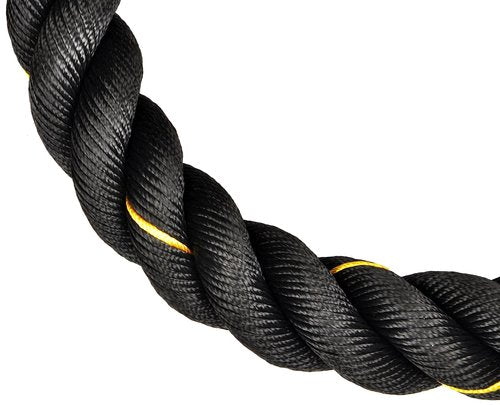 Fitvids Battle Rope 1.5Inch 2 Inch Diameter Poly Dacron 30 FT – 40 FT – 1.5-Inch, 30FT – Black