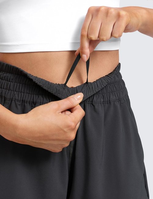 CRZ YOGA Linerless Casual Shorts for Women - High Waisted, Comfortable Lounge & Athletic Wear with Pockets