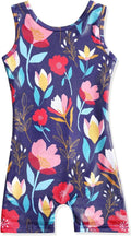 HOZIY Gymnastics Leotards for Girls - Fun Biketards with Shorts in Rainbow Unicorn & Dinosaur Designs