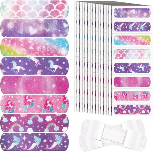 Funtery Kids Fabric Bandages - Flexible Self-Adhesive Wraps for Cuts & Scrapes | Assorted Patterns
