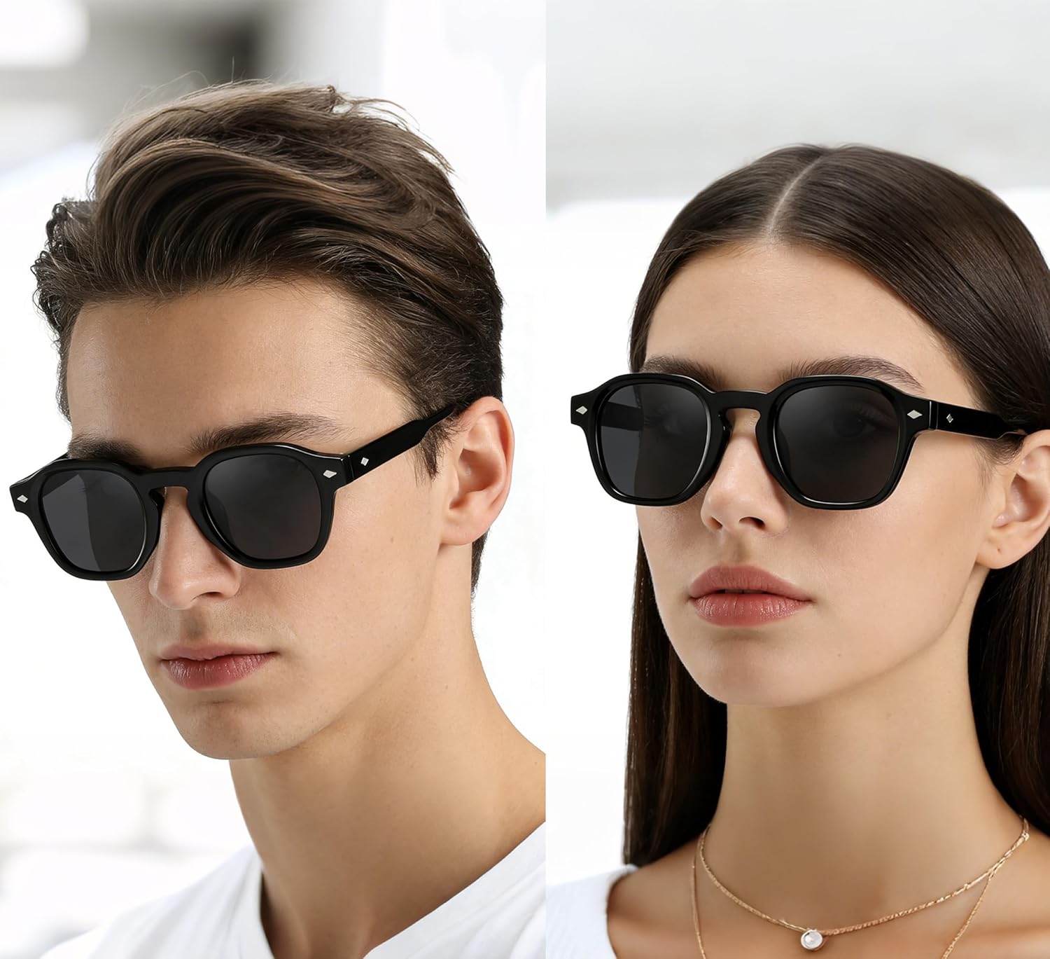 Skiennix Acetate Polarized Sunglasses - Retro HD Clarity & UV Protection for Men and Women